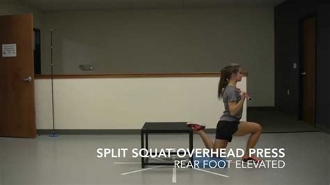 Split Squat Overhead Press Youtube