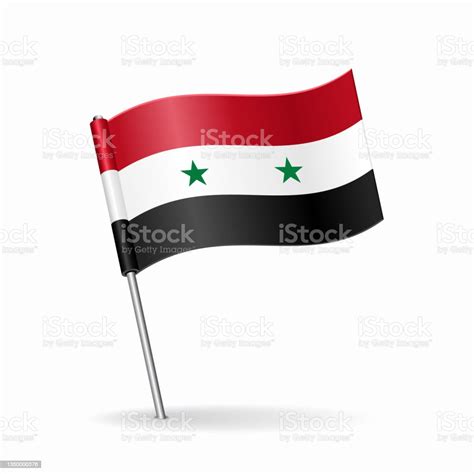 Syrian Flag Map Pointer Layout Vector Illustration Stock Illustration ...