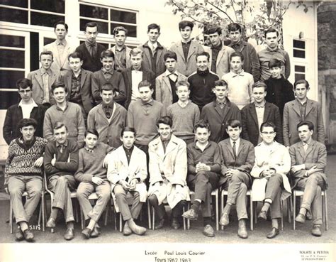 Photo de classe 3éme technique de 1963 Lycée Paul louis Courier