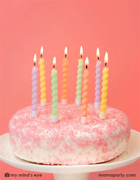 Twisted Pastel Birthday Candles Set Of 8