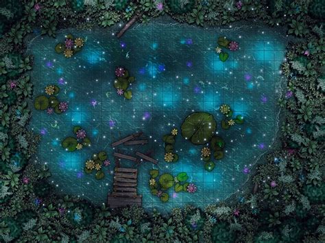 Fey Swamp Battle Map Dnd Battle Map Dandd Battlemap Dungeons And Dragons 5e Roll20 Fantasy