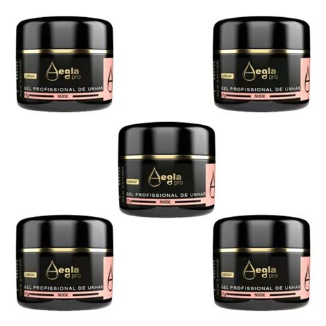 Aegla Pro Kit 5 Und Gel Alongamento Unha Aegla Profissional 17g NUDE Pack X 5 Unidades