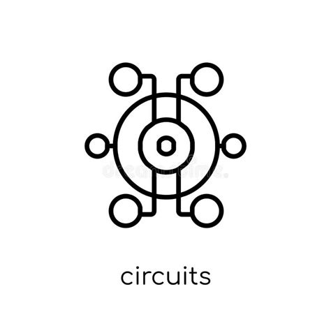 Circuits Icon Trendy Modern Flat Linear Vector Circuits Icon On Stock