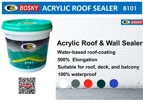 ACRYLIC ROOF SEALER B101 – Bosny.com | The Original Spray Paint Over 50 Years of Experience