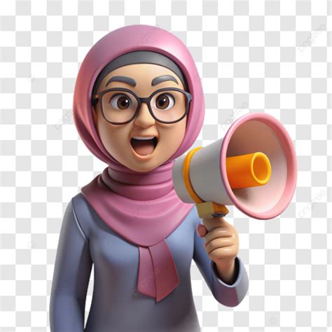 Garota Hijab Conceito D De Megafone Png Len O De Cabe A