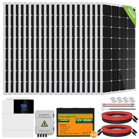 Buy Eco Worthy W Solar Power System Off Grid Complete Solar Panel