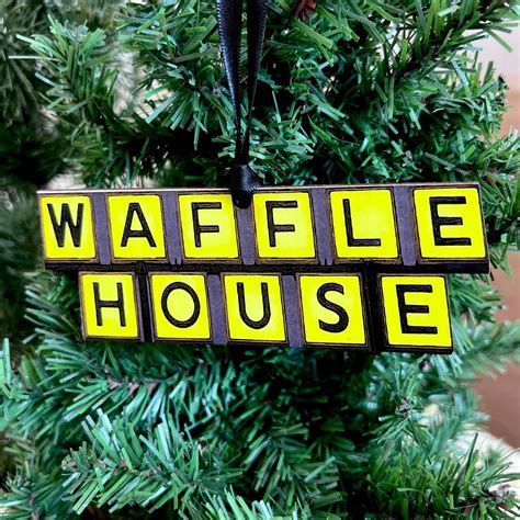 Waffle House Sign Jawnament Ornament — Jawnaments