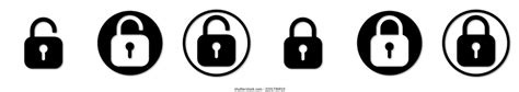 Set Lock Icons Lock Icon Safety Stock Vector Royalty Free 2231730923