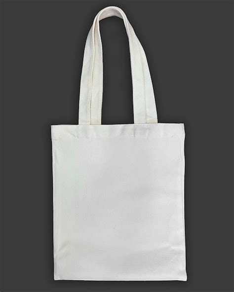 Premium Photo Plain Tote Bag In Thick Canvas