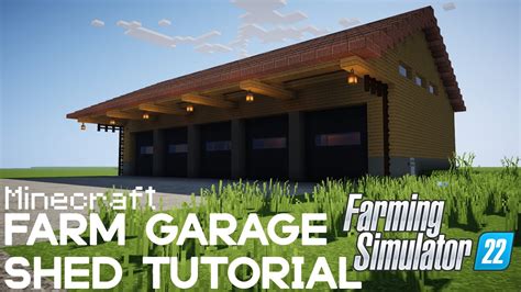 Minecraft Farm Garage Shed Tutorial Youtube