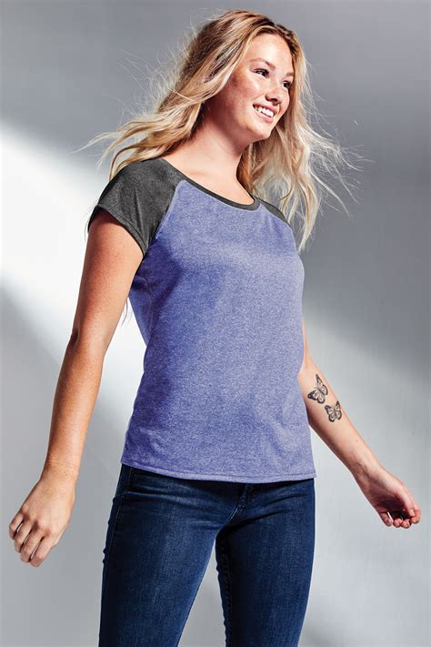 Sport Tek Women S Heather On Heather Contender Scoop Neck Tee