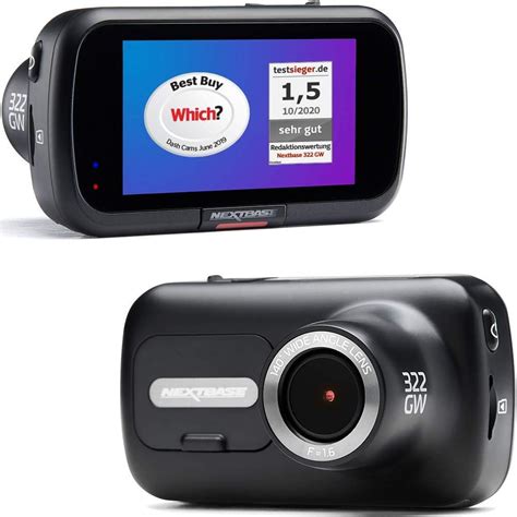 Nextbase 322gw Dash Cam 25 Hd 1080p Touch Screen Car Dashboard Camera