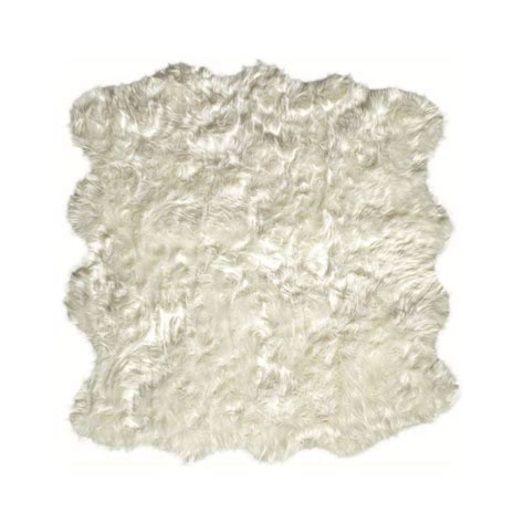 Luxe Gordon Faux Sheepskin Octo Rug Off White X Soft Plush Walmart