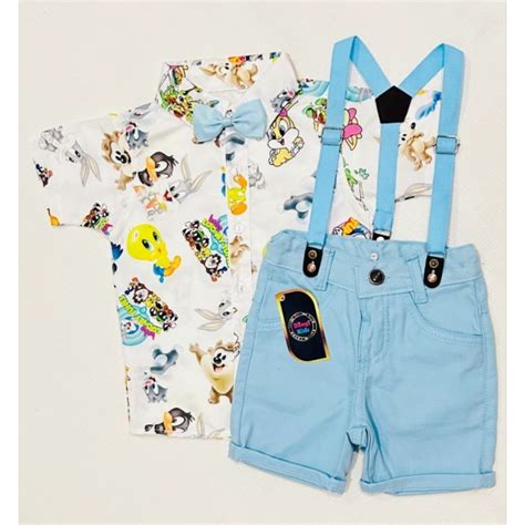 ROUPA INFANTIL SOCIAL LOONEY TUNES BABY CONJUNTO TEMÁTICO FESTA ...