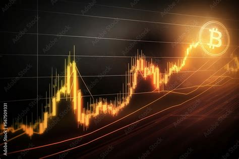 Stock market chart going up indicating crypto rising in value ...