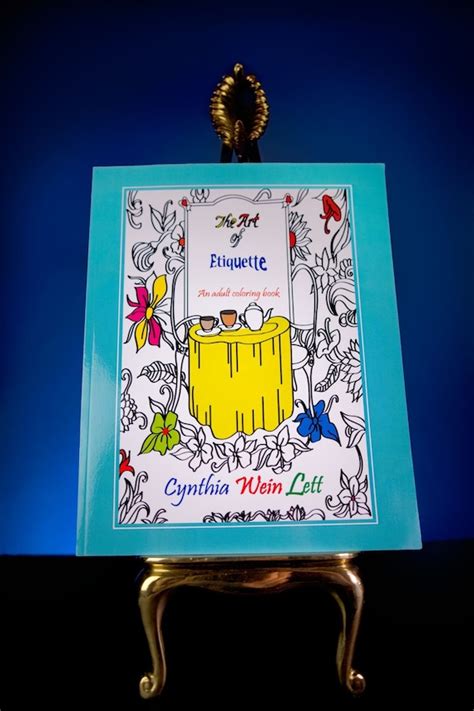 The Art Of Etiquette An Adult Coloring Book By Cynthia Wein Etsy