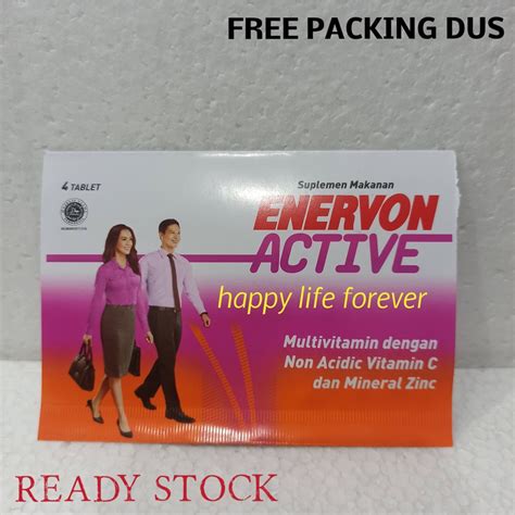 Jual Enervon C Active Suplemen Makanan Multivitamin 4 Tablet