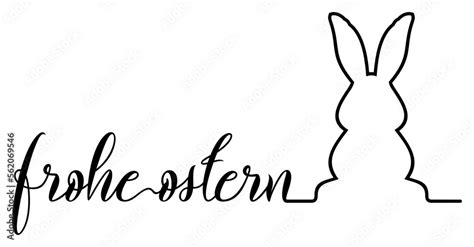 Frohe Ostern Kalligrafischer Ostern Gruß Vektor in deutscher Sprache