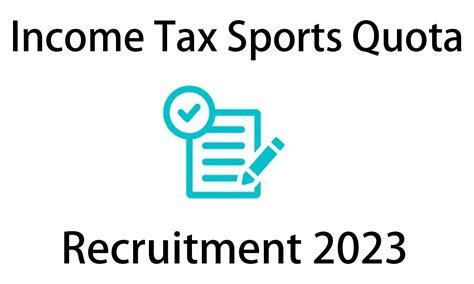 Income Tax Sports Quota Recruitment Notification Apply Now Ds