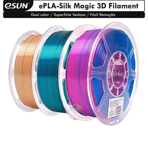 Filamento D Esun Esilk Pla Magic Dual Color Dbr As Melhores Marcas