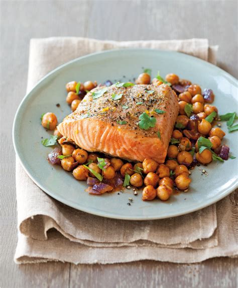 Grilled Salmon With Charmoula Chickpeas Williams Sonoma Taste