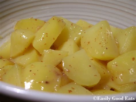 Easily Good Eats Southern German Warm Potato Salad Kartoffelsalat Recipe