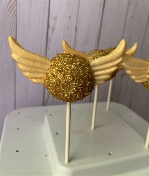 Golden Snitch Harry Potter Themed Cake Pops Etsy