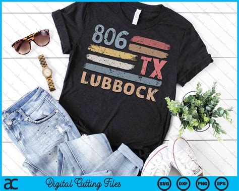 retro lubbock area code  residents state texas svg png files