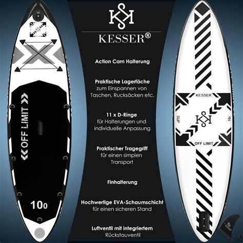 Kesser Sup Board Set Stand Up Paddle Aufblasbar Surfboard Paddling