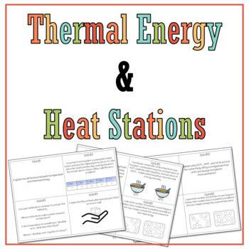 Thermal Energy And Heat Stations Task Cards Temperature Middle School