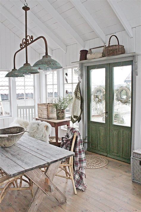 Swedish Farmhouse Style Love Those Doors And The Lights Also The