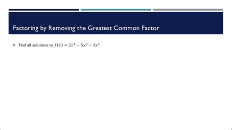 Factoring Higher Order Polynomials Youtube