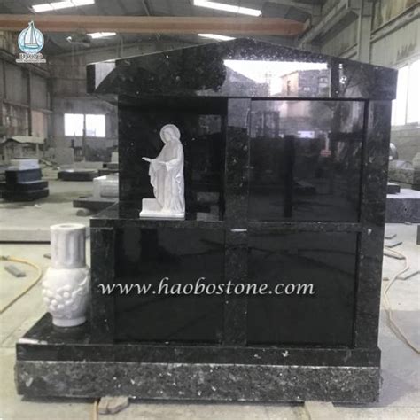 China Black Granite 3 Niches Private Cremation Columbarium Suppliers