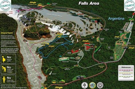 national-park-iguazu-falls-map-maps-guide | Iguazu falls, Iguazu ...