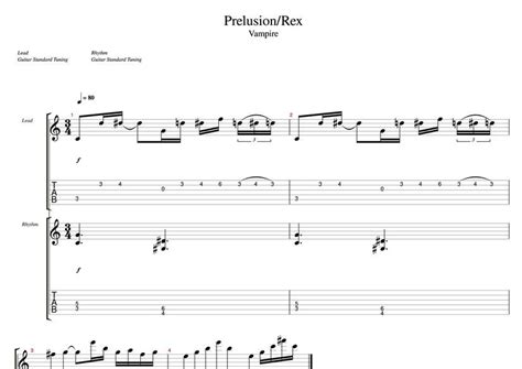 Prelusion/Rex Tab & Chords - Vampire | PaidTabs.com