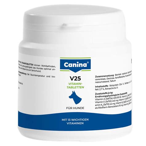 Canina V25 Vitamintabletten glanzloses Fell Wachstumsstörungen