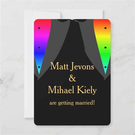 Hearts Aglow With Pride Gay Wedding Save The Date Invitation Zazzle