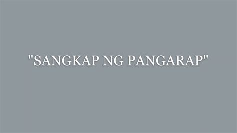 SANGKAP NG PANGARAP Spoken Word Poetry YouTube