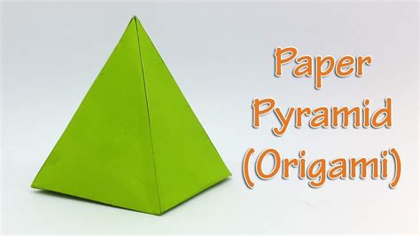 Paper Pyramid Easy Tutorial How To Make An Origami 3d Pyramid Youtube