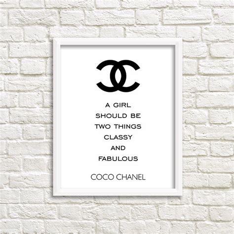 Printable Quotes Coco Chanel Quote Digital Print By Grafikshop