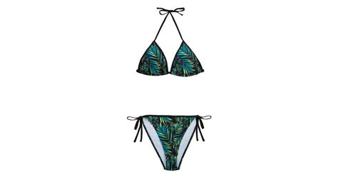 Avamia Triangel Bikini Damen Bikini Set Triangel Jungel Dschungel