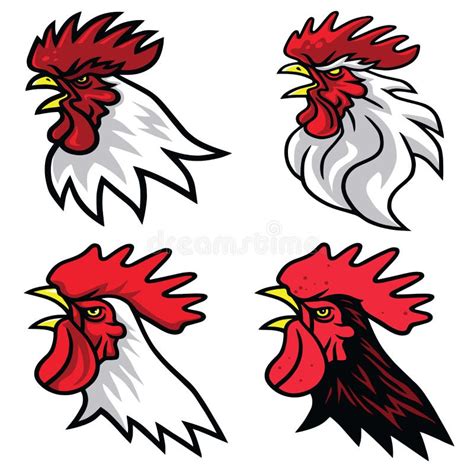 Rooster Cock And Chicken Stock Vector Illustration Of Beak 23802606