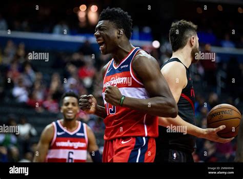 Washington Wizards Center Thomas Bryant 13 Celebrates With Washington