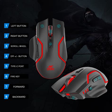 Ant Esports Gm320 Pro Wireless Rgb Gaming Mouse Ant E Sports