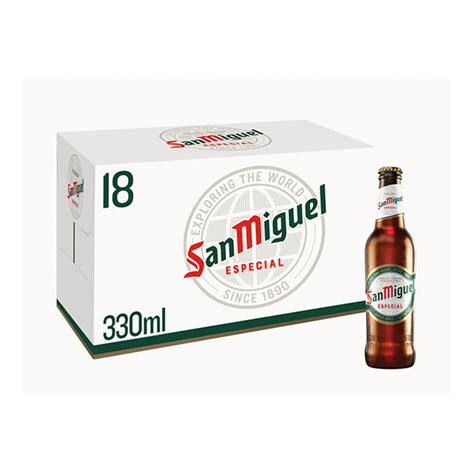 San Miguel Premium Lager Beer 18 X 330ml Bottle Beer Iceland Foods