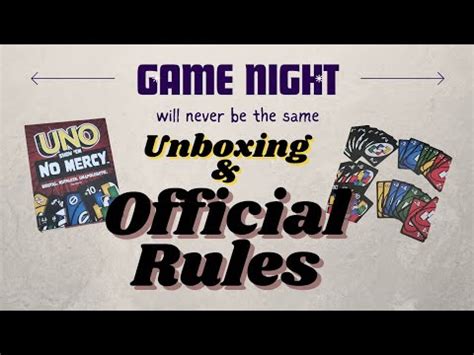 Uno No Mercy Unboxing The Ultimate Game Night Experience Youtube