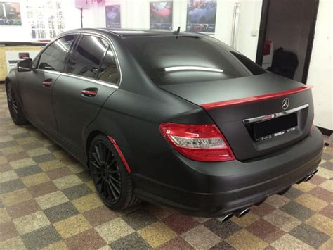 Mercedes Amg C Class Matte Black Wrap By Wrapping Cars