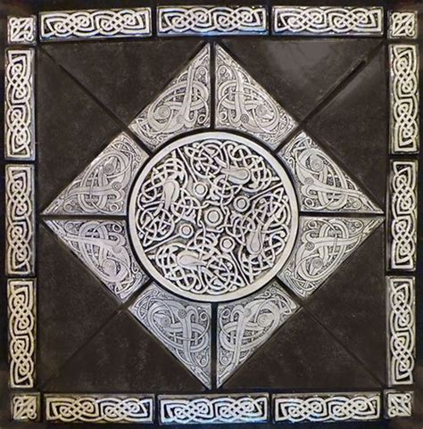 Decorative Celtic Knot Handmade Tile Set In 2020 Handmade Tiles