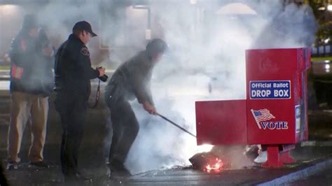 Ballot Drop Boxes Set On Fire In Oregon Washington Sparking Chaos