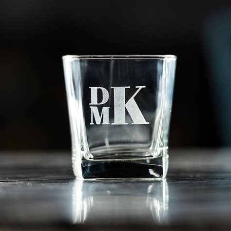 Personalized Monogrammed Whiskey Glasses Custom Engraved Etsy